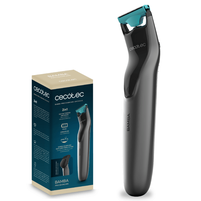 Cecotec Bamba PrecisionCare OneShave Recortadora De Pelo 2 En 1 Uso Inalámbrico Cuchillas De Acero Inoxidable Y Peine Ajustable Recortadora De Pelo