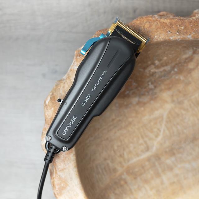 Cecotec Bamba PrecisionCare Pro Clipper Titanium. Máquina De Cortar El Pelo Cable Profesional Cuchillas Con Recubrimiento De Titanio Con 12 Peines Máquina De Cortar Pelo Con Cable  