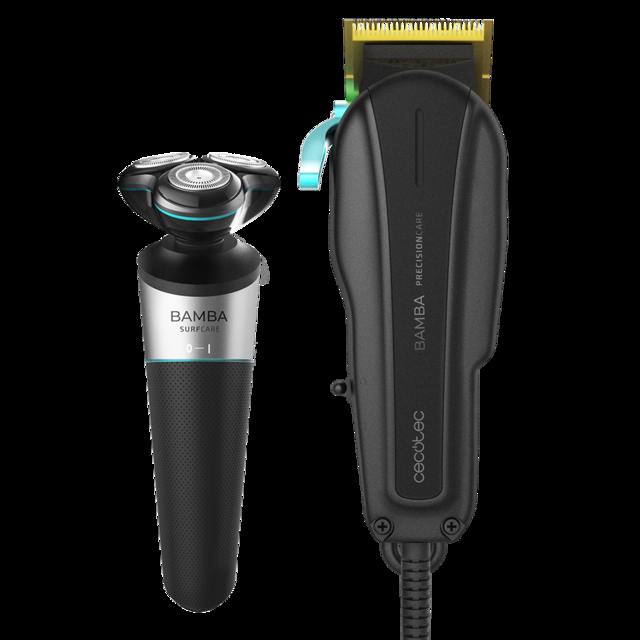 Cecotec Bamba PrecisionCare ProClipper Titanium + Bamba PrecisionCare TwistGroom Cortapelos profesional + Afeitadora multigrooming