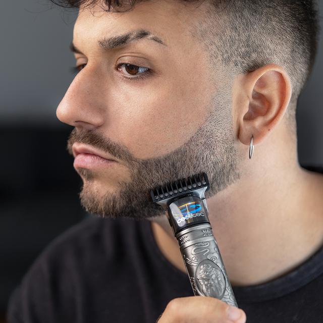 Cecotec Bamba PrecisionCare Samurai Perfiladora De Pelo Con Cuchilla Afilada Motor Silencioso Y Pantalla LCD. Perfiladora De Pelo