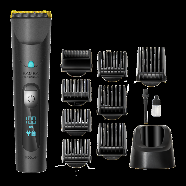Cecotec Bamba PrecisionCare Wet&Dry. Cortapelos con Cuchillas Acero Inoxidable con Revestimiento de Titanio Batería de litio Autonomía hasta 120 min Longitudes 0 5-30 mm 8 Peines Máquina de cortar pelo inalámbrica y con cabl
