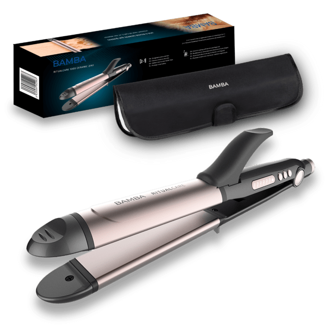 Cecotec Bamba RitualCare 1000 Ceramic 2in1. Plancha de Pelo Cerámica de 82 W con Queratina y Aceite de argán Calentamiento rápido Plancha de pelo