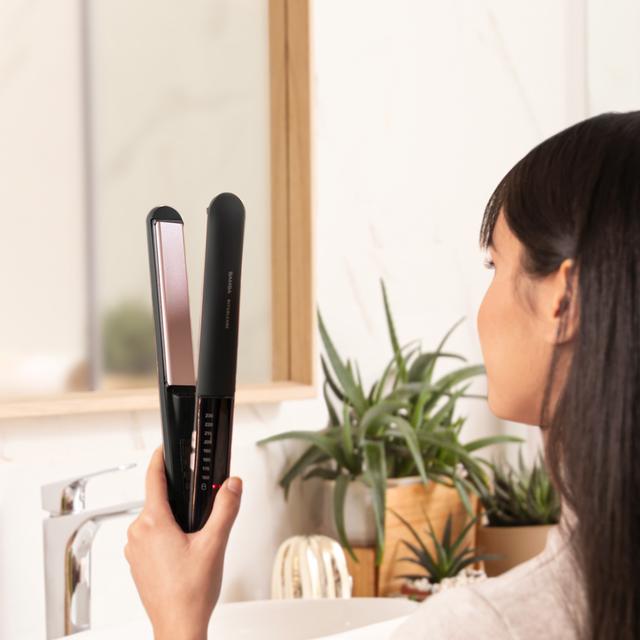 Cecotec Bamba RitualCare 1200 Titanium Ion Touch Plancha De Pelo De Titanio Táctil Con Ion Real Plancha De Pelo