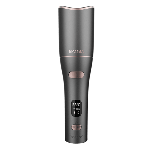 Cecotec Bamba SurfCare 750 Travel Magic Waves. Rizador De Pelo Inalámbrico De Cerámica Ajuste De Temperatura Y Tiempo Pantalla LCD Autonomía 50 Min Bolsa Termoresistente Rizador De Pelo