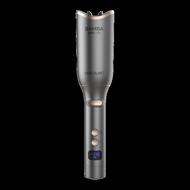 Cecotec Bamba SurfCare 850 Magic Waves Vision. Rizador De Pelo Con Motor Digital Brushless Revestimiento De Cerámica Temperatura Y Tiempo Ajustables Pantalla LCD Rizador De Pelo Automático  