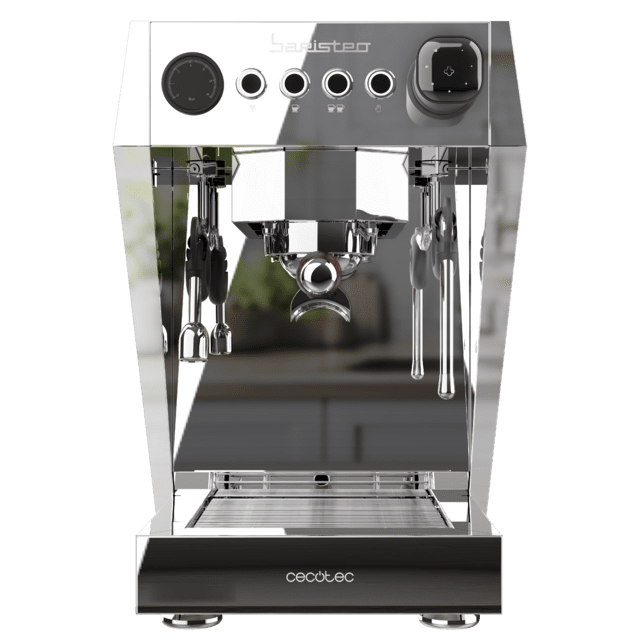 Cecotec Baristeo Brava Extracción Perfecta Y Crema Densa: Máquina Profesional Con Pre-infusión Ajustable Bomba De 15 Bares Caldera Doble Y 4 Vaporizadores Para Un Café Y Espuma Irresistibles En Cada Taza. Cafetera