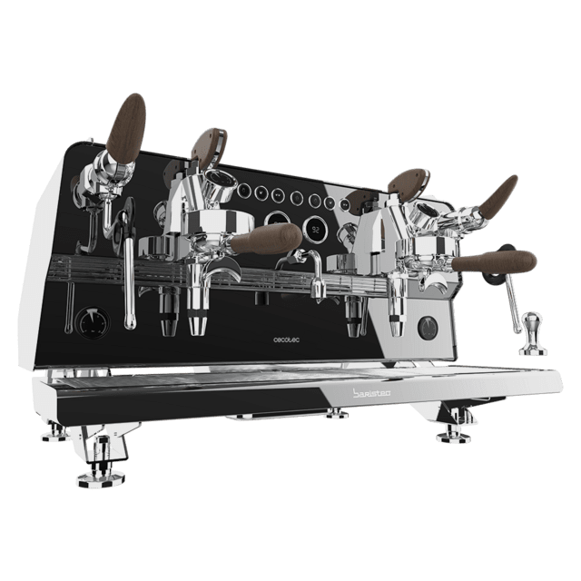 Cecotec Baristeo Gastro Dark Cafetera Profesional Con Pre-infusión Ajustable Bomba Rotatoria De 9 Bares Caldera E-61 De Alta Capacidad Y Control PID Para Extraer Todo El Potencial De Cada Grano. Cafetera Espresso Barista