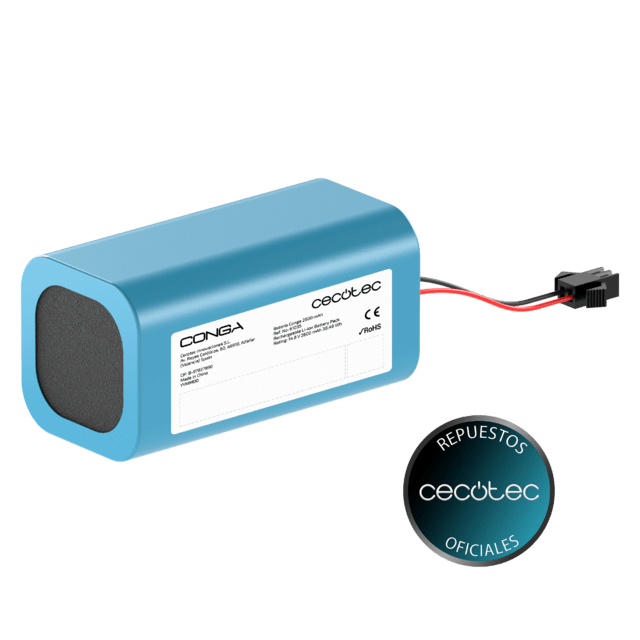 Cecotec Batería Conga 2600 MAh Batería De Repuesto Para Robots Aspirador. 14 8 V. 2600 MAh. Compatible Con Series Conga 990/ Serie Conga Eternal/ Serie Conga 7290/ Serie Conga 7490 Batería De Repuesto Para Robots Aspirador