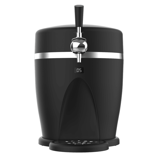 Cecotec BeerFlow 5000 Dispensador De Cerveza De 60 W Que Mantiene La Temperatura De 3°C A 6°C Compatible Con Barriles Universales Presurizados De 5L Asa Y Bandeja Recogegotas Extraíbles Y Pies Antideslizantes Para Mayor Estab