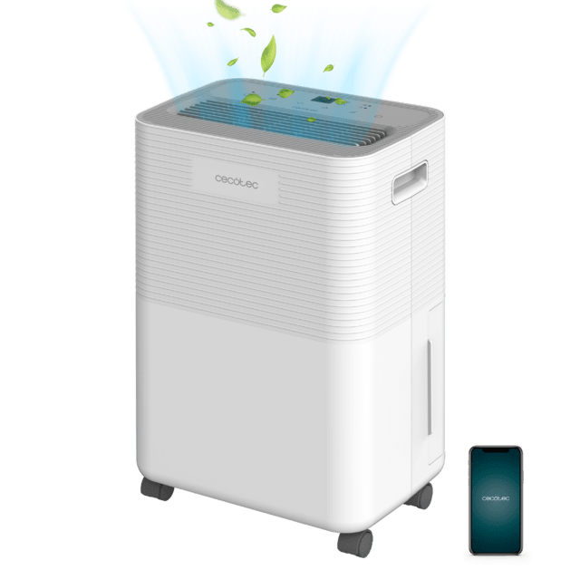 Cecotec BigDry 8000 Expert Connected Deshumidificador de 16 L/día con depósito extraíble de 2 L control por wifi función de secado de ropa y temporizador 24 horas. Deshumidificador