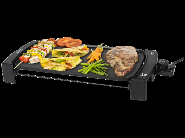 Cecotec Black&Water 2500 - Plancha de Asar Grill Eléctrico Revestimiento Antiadherente Bandeja Recogegrasas Temperatura Ajustable Apta para Limpieza Lavavajillas Plancha de asar eléctrica