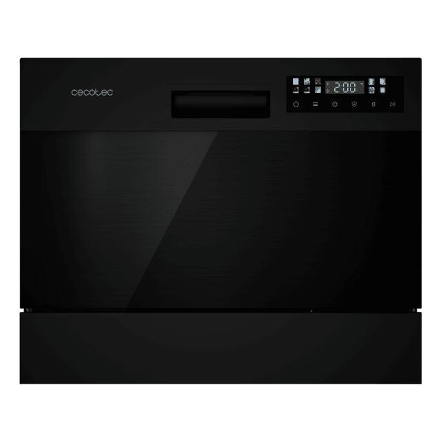 Cecotec Bolero Aguazero 2300 Dark Lavavajillas Negro Compacto De 6 Cubiertos 8 Programas Y Clase D. Con Pantalla Color Touch Panel Y Función Delay Start Mini Lavavajillas Pequeño