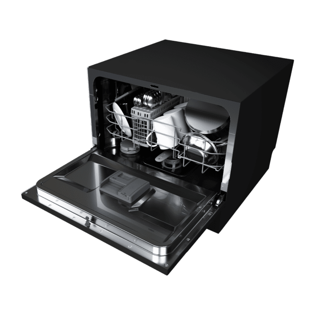 Cecotec Bolero Aguazero 2300 Dark Lavavajillas Negro Compacto De 6 Cubiertos 8 Programas Y Clase D. Con Pantalla Color Touch Panel Y Función Delay Start Mini Lavavajillas Pequeño