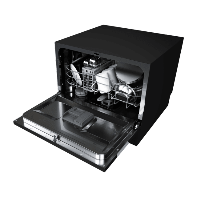 Cecotec Bolero Aguazero 2300 Inox Lavavajillas Acero Inoxidable Compacto De 6 Cubiertos 8 Programas Y Clase D. Con Pantalla Color Touch Panel Y Función Delay Start Mini Lavavajillas Pequeño