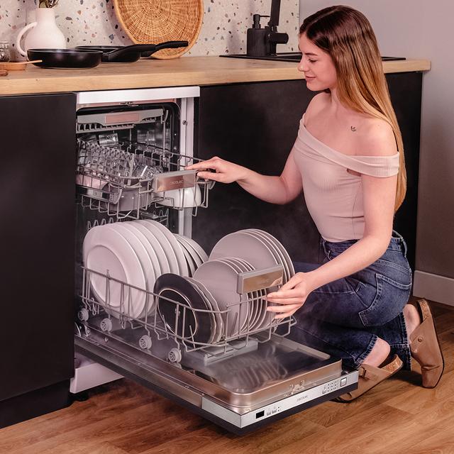 Cecotec Bolero Aguazero 4101 Full-BI E Lavavajillas Integrable De 45cm Clase E 11 Cubiertos 6 Programas Con Dual Zone Wash Auto Wash Delay Start Y Electronic AquaStop. Lavavajillas Intregable 45 Cm