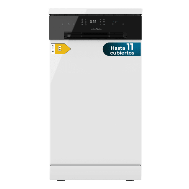 Cecotec Bolero Aguazero 4201 E Lavavajillas bolero de 45cm 11 cubiertos 6 programas con Dual Zone Wash y comienzo diferido. Lavavajillas 45cm