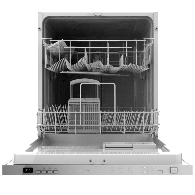 Cecotec Bolero Aguazero 6100 Full-BI E Lavavajillas Bolero Integrable De 60cm 12 Cubiertos Y 7 Programas Con Comienzo Diferido. Lavavajillas 60cm