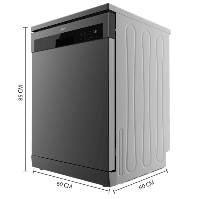 Cecotec Bolero Aguazero 6200 Dark D Lavavajillas De 60cm Clase D 14 Cubiertos 6 Programas Con Dual Zone Wash Dry+ Turbo Dry+ Media Carga Y Delay Start. Lavavajillas 60 Cm