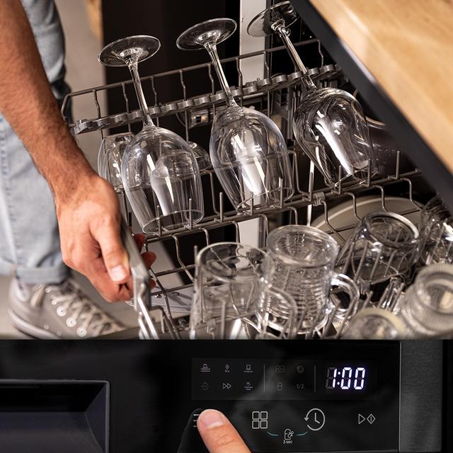 Cecotec Bolero Aguazero 6200 Dark D Lavavajillas De 60cm Clase D 14 Cubiertos 6 Programas Con Dual Zone Wash Dry+ Turbo Dry+ Media Carga Y Delay Start. Lavavajillas 60 Cm