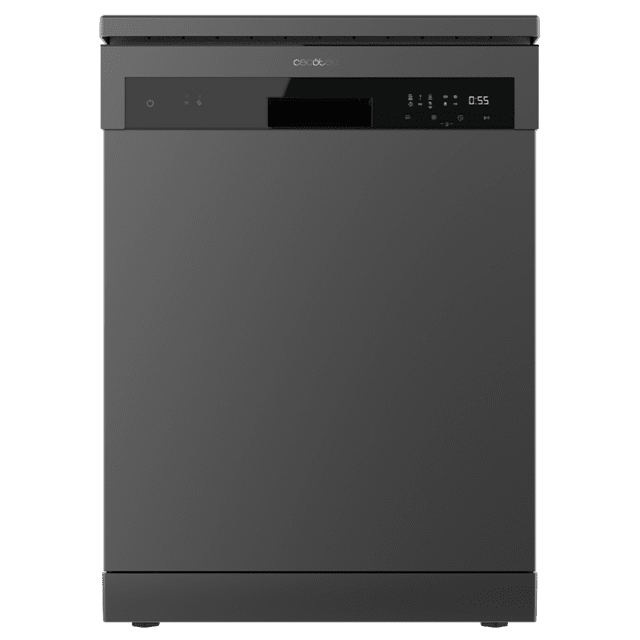 Cecotec Bolero Aguazero 6200 Dark D Lavavajillas de 60cm Clase D 14 cubiertos 6 programas con Dual Zone Wash Dry+ Turbo Dry+ Media carga y Delay Start. Lavavajillas 60 cm