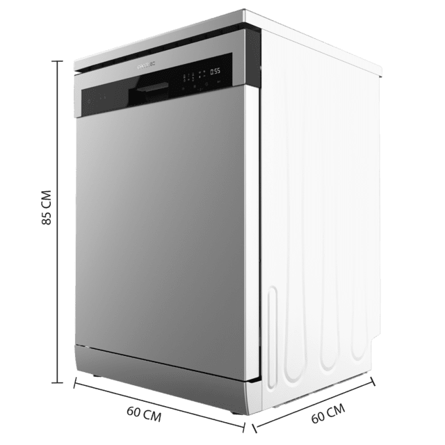 Cecotec Bolero Aguazero 6200 Inox D Lavavajillas Inox De 60cm Clase D 14 Cubiertos 6 Programas Con Dual Zone Wash Dry+ Turbo Dry+ Media Carga Y Delay Start. Lavavajillas Inox De 60cm