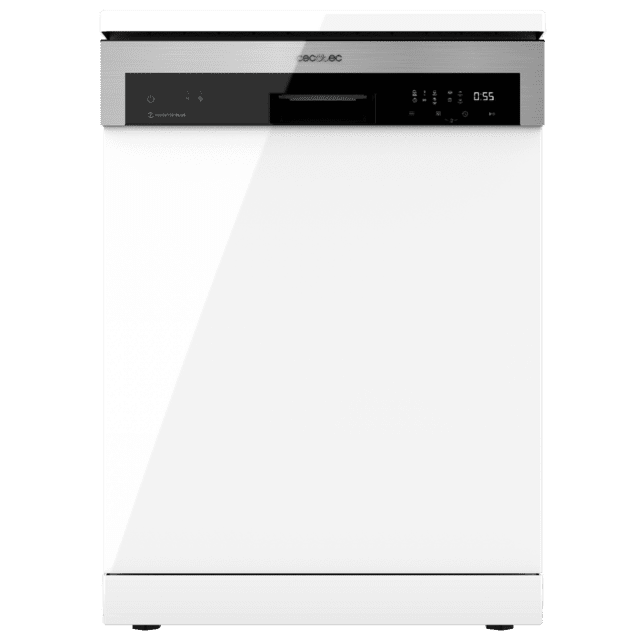 Cecotec Bolero Aguazero 6500 C Lavavajillas De 60cm 15 Cubiertos Tercera Bandeja 6 Programas Con Dual Zone Wash Auto Open Media Carga Comienzo Diferido Y Motor Inverter Plus. Lavavajillas