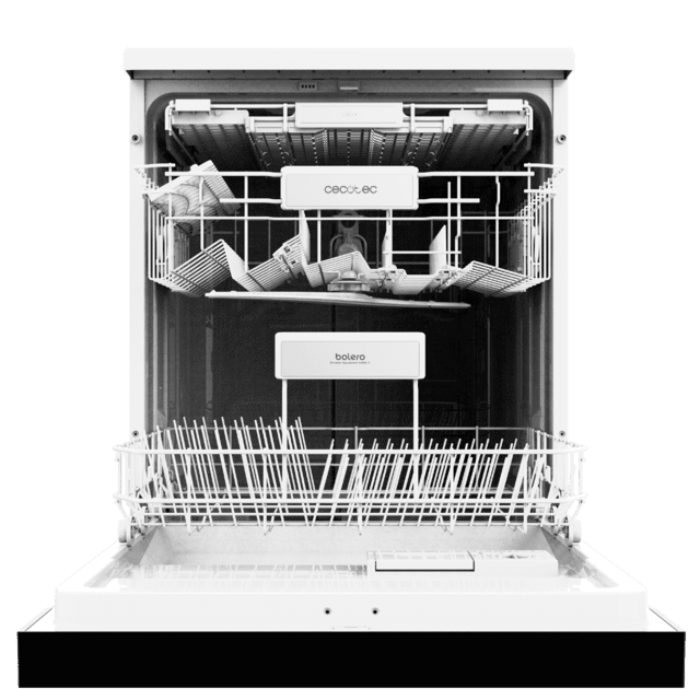 Cecotec Bolero Aguazero 6500 Inox C Lavavajillas Bolero Inox De 60cm 15 Cubiertos Tercera Bandeja 6 Programas Con Dual Zone Wash Auto Open Media Carga Comienzo Diferido Y Motor Inverter Plus. Lavavajillas