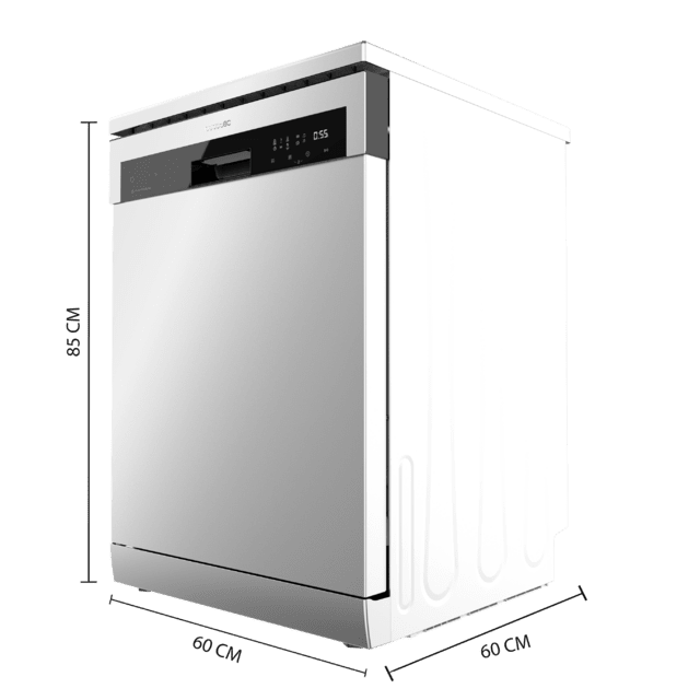 Cecotec Bolero Aguazero 6500 Inox C Lavavajillas Bolero Inox De 60cm 15 Cubiertos Tercera Bandeja 6 Programas Con Dual Zone Wash Auto Open Media Carga Comienzo Diferido Y Motor Inverter Plus. Lavavajillas