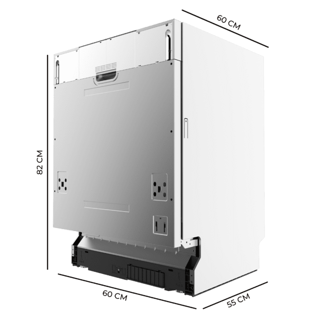 Cecotec Bolero Aguazero 8001 Full BI B Lavavajillas Integrable De 14 Cubiertos Clase B Motor Inverter Plus 8 Programas 3ª Bandeja O2 Dry Dry+ Splash 360 AutoClean Filtro Antibacteriano Y Touch Control. Lavavajillas Integrable