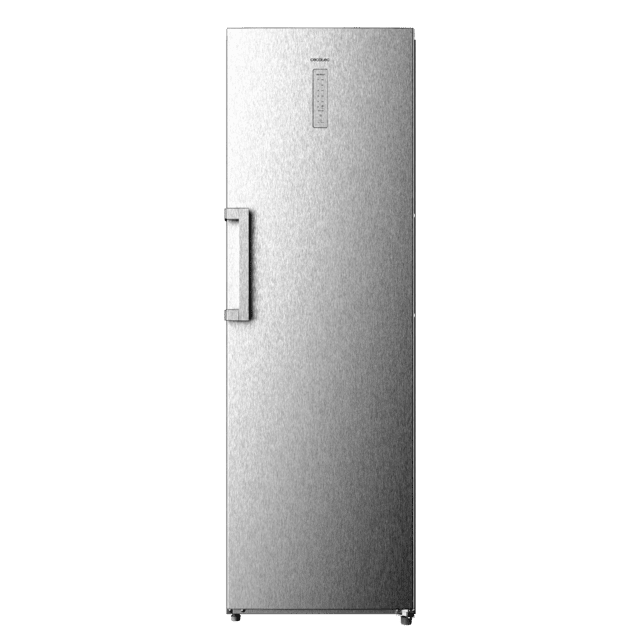 Cecotec Bolero CoolMarket 1D 360 inox E Frigorífico de una puerta con gran capacidad de 362 litros Total No Frost Crisper Box Multi Airflow Fast Cooling Puerta reversible ideal para combinar con un congelador vertical. Motor In