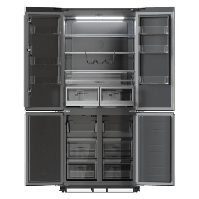 Cecotec Bolero CoolMarket 4D 466 SBI Inox E Frigorífico Americano Acero Inoxidable De 466 L De Capacidad 193 5 X 84 4 Cm Clase E Total No Frost Compresor Inverter Plus Y Multi AirFlow; Y Con Tecnologías Fast Cooling Y FastFree