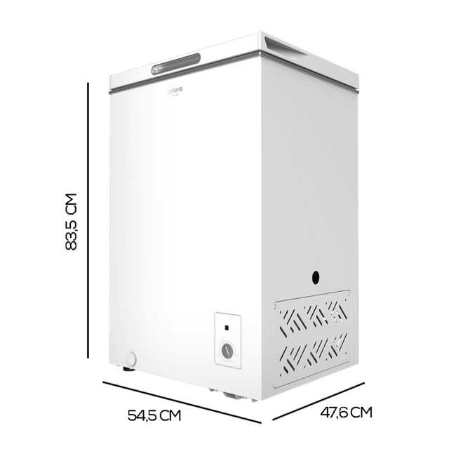 Cecotec Bolero CoolMarket Chest 99 White E Congelador Horizontal Capacidad XL 99 Litros Clase E Convertible A Frigorífico. Congelador Horizontal