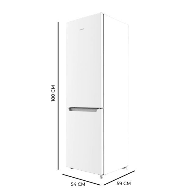 Cecotec Bolero CoolMarket Combi 250 White E Frigorífico Combi White Con 250 Litros De Capacidad 181cm De Alto 55 Cm De Ancho Y Clase E. Con Sistema Multi Air Flow Total No Frost Y Cajón Con Humedad Regulable. Frigorífico Comb
