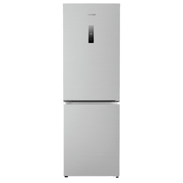 Cecotec Bolero CoolMarket Combi 290 Inox Frigorífico Combi Inox De 185cm Alto Y 59 5cm De Ancho Con 290 Litros De Capacidad Total Nofrost Clase E Y 1 Cajón Para Los Productos Frescos Fast Cooling Y Y Fast Freezing Modo Smart Y