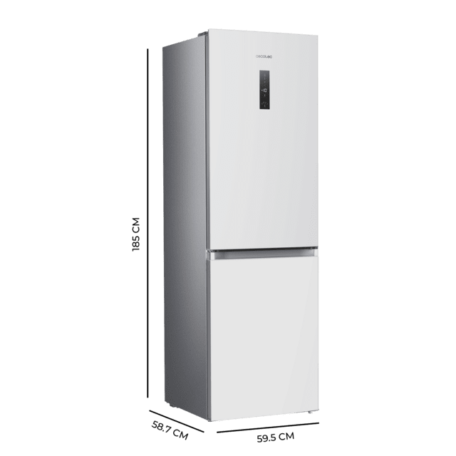 Cecotec Bolero CoolMarket Combi 290 White Frigorífico Combi Blanco De 185cm Alto Y 59 5cm De Ancho Con 290 Litros De Capacidad Total Nofrost Clase E Y 1 Cajón Para Los Productos Fresco Adaptándose A Todos Sus Necesidades.  F