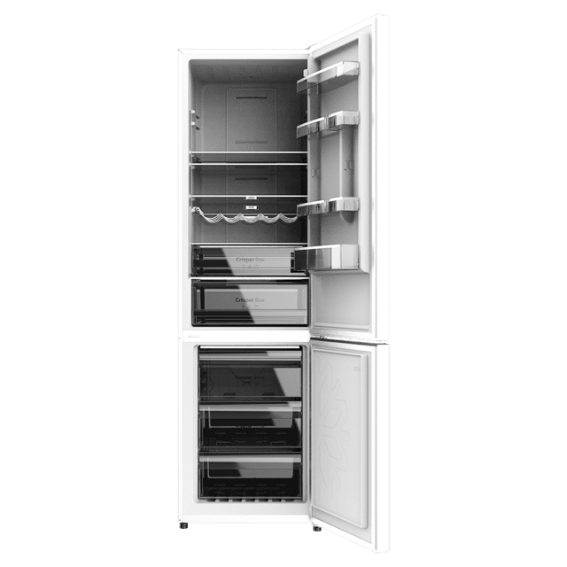 Cecotec Bolero CoolMarket Combi 322 Inox D Frigorífico Combi Inox Con 322 Litros De Capacidad 185 De Alto Y 60 Cm De Ancho Con Motor Inverter Y Clase D. Con Sistema Multi Air Flow Total No Frost Y 2 Cajones Para Los Productos F