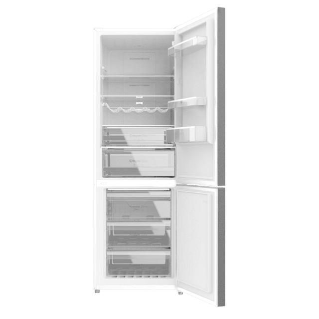 Cecotec Bolero CoolMarket Combi 322 WD Inox D Frigorífico Combi Inox Con Dispensador De Agua 322 Litros De Capacidad 185 Cm De Alto Y 60 Cm De Ancho Motor Inverter Plus Y Clase D. Con Sistema Multi Air Flow Total No Frost Y 2 C