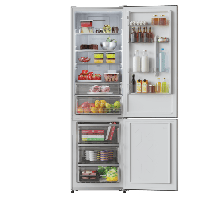 Cecotec Bolero CoolMarket Combi 356 Inox E Frigorífico Combi Inox 200cm Alto Y 59 5 Cm Ancho Capacidad 356L Total No Frost Clase Energética E. Además Cuenta Con Distintos Modos Como Fast Cooling Y Fast Freezing Así Como Sist