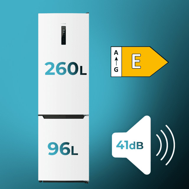 Cecotec Bolero CoolMarket Combi 356 White E Frigorífico Combi Blanco 200cm Alto Y 59 5 Cm Ancho Capacidad 356L Total No Frost Clase Energética E. Además Cuenta Con Distintos Modos Como Fast Cooling Y Fast Freezing Así Como S