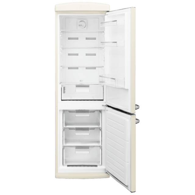 Cecotec Bolero CoolMarket Combi Origin 294 Beige E Frigorífico Retro Combi Beige De 294 L De Capacidad 190cm De Alto Y 60 De Ancho Clase E Total No Frost Multi Cooling Ultra Fresh Convertible Box Multi Air Flow Fast Freezing Mo