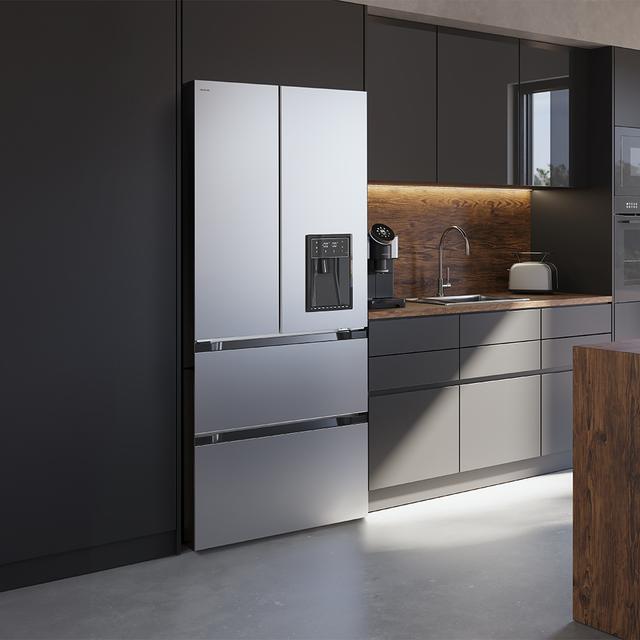 Cecotec Bolero CoolMarket FD 510 WD Inox E Frigorífico 4 Puertas Inox Estilo Francés Con Una Gran Capacidad De 506 L 183 Cm De Alto 84 Cm De Ancho Con Dispensador De Agua Clase Energética E Y Compresor Inverter Plus. Además