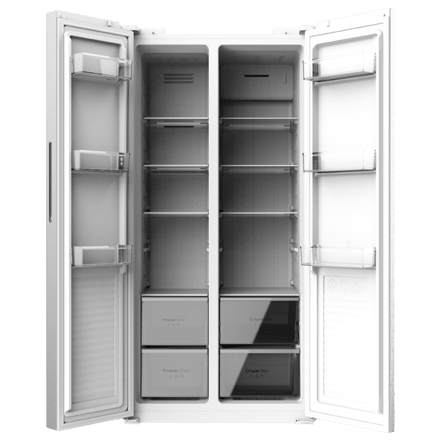 Cecotec Bolero CoolMarket SBS 430 Inox E Frigorífico Americano Side By Side Inox Con 430 Litros De Capacidad 176 Cm De Alto Y 84 Cm Ancho Clase E Con Sistema Multi Air Flow Total No Frost Motor Inverter Plus. Frigorífico Ameri