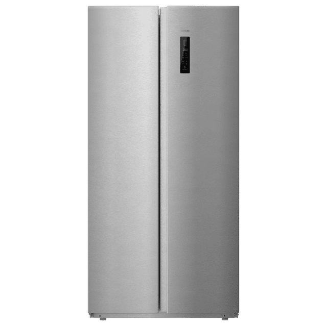 Cecotec Bolero CoolMarket SBS 430 Inox E Frigorífico americano Side by Side Inox con 430 litros de capacidad 176 cm de alto y 84 cm ancho clase E con sistema Multi Air Flow total No frost motor inverter plus. Frigorífico ameri