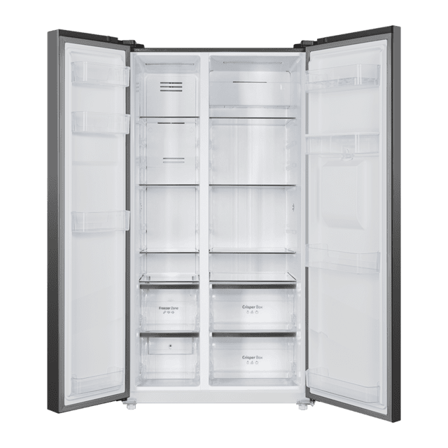 Cecotec Bolero CoolMarket SBS 559 Dark E Frigorífico Americano Side By Side Dark Con 559 Litros De Capacidad 177 Cm De Alto Y 90 Cm Ancho Clase E Con Sistema Multi Air Flow Total No Frost Motor Inverter Plus. Frigorífico Ameri