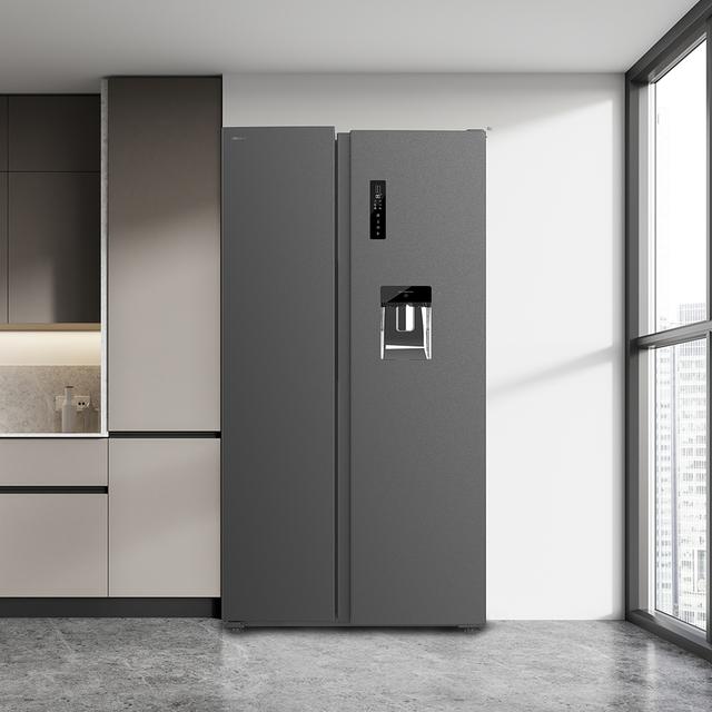 Cecotec Bolero CoolMarket SBS 559 Dark E Frigorífico Americano Side By Side Dark Con 559 Litros De Capacidad 177 Cm De Alto Y 90 Cm Ancho Clase E Con Sistema Multi Air Flow Total No Frost Motor Inverter Plus. Frigorífico Ameri