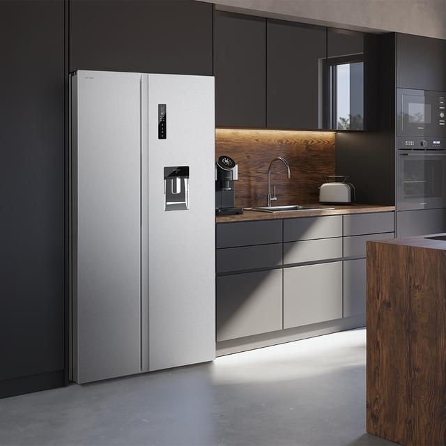 Cecotec Bolero CoolMarket SBS 559 Inox D Frigorífico Americano Side By Side Inox Con 559 Litros De Capacidad 177 Cm De Alto Y 90 Cm Ancho Clase D Con Sistema Multi Air Flow Total No Frost Motor Inverter Plus. Frigorífico Ameri