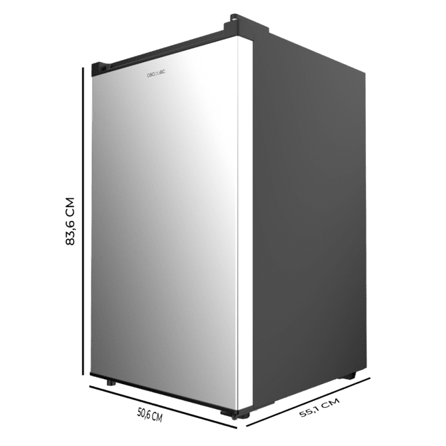 Cecotec Bolero CoolMarket TF 87 Inox Congelador Vertical Sobremesa Inox De 83 6 Cm De Alto Y 50 6 Cm De Ancho Con Gran Capacidad De 87L Y Clase Energética E. Congelador