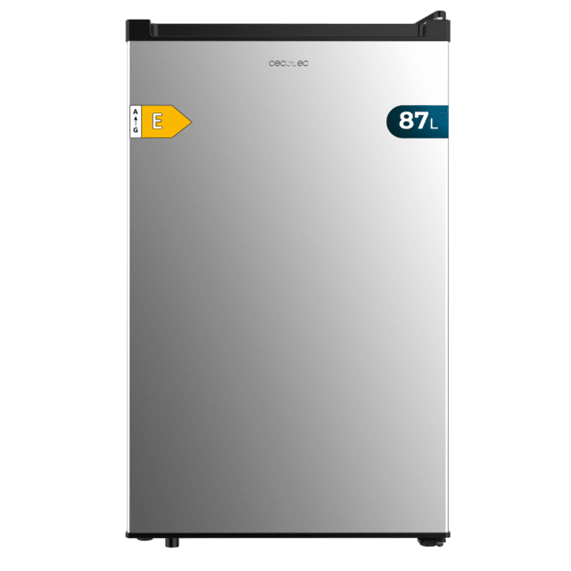 Cecotec Bolero CoolMarket TF 87 Inox Congelador vertical sobremesa inox de 83 6 cm de alto y 50 6 cm de ancho con gran capacidad de 87L y clase energética E. Congelador