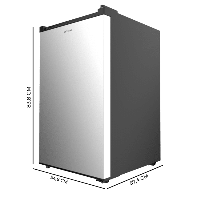 Cecotec Bolero CoolMarket TF 97 Inox Congelador Vertical Sobremesa Inox De 83 5 Cm De Alto Y 55 1 Cm De Ancho Con Gran Capacidad De 97L Y Clase Energética E. Congelador