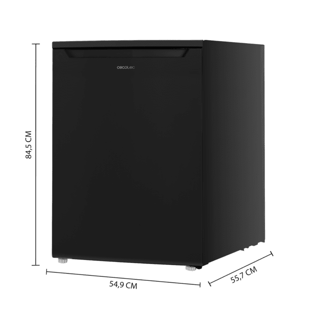 Cecotec Bolero CoolMarket TT 107 Black Mini Frigorífico De 107 Litros De Capacidad Color Black Clase E Temperatura Regulable Crisper Box Cajón Congelador Y Nivel Sonoro Bajo. Mini Frigorifico / Mini Nevera 107 Litros